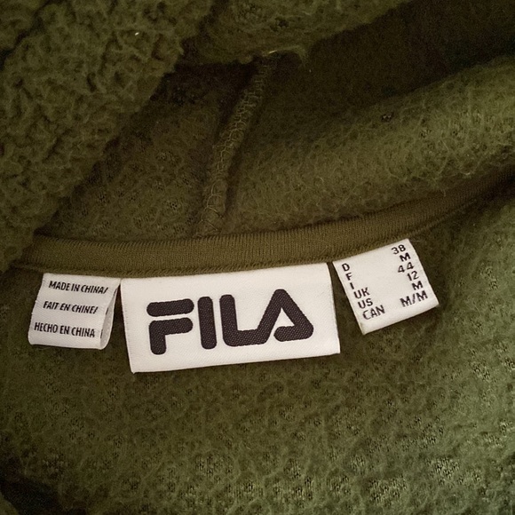 EUC FILA Sherpa Hoodie Jacket-Medium - Picture 7 of 8